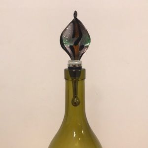 Beautiful unique glass wine stopper